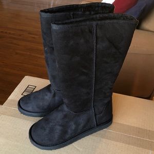 Women's Comfort Faux Suede Fur Mid-Calf Boot